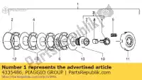 4335486, Piaggio Group, conjunto de embreagem centrífuga vespa px 200 1985, Novo