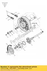 Qui puoi ordinare raggio posteriore sinistro interno da Triumph , con numero parte T2012148: