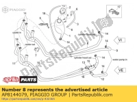 AP8144079, Aprilia, wasserkühlerrohr, Neu