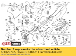 Aprilia AP8120702, Junta de tapón de llenado, OEM: Aprilia AP8120702