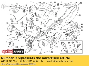 aprilia AP8120702 filler cap gasket - Bottom side