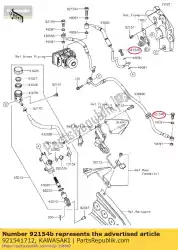 Here you can order the bolt,banjo,10x23 zx1000nff from Kawasaki, with part number 921541712: