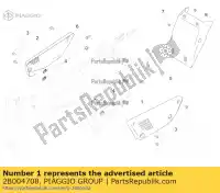 2B004708, Piaggio Group, lewy panel boczny, pusty moto-guzzi zgulhg00 zgulhu02 zgumaa00 850 2018 2019 2020 2021 2022, Nowy