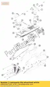 ktm 69005007100 collettore di scarico frontale cpl. - Il fondo