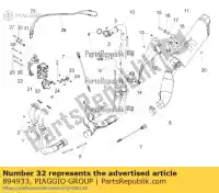 894933, Piaggio Group, Distanziatore aprilia  rs rs4 rsv rsv4 rsv4 1100 racing factory abs rsv4 tuono tuono tuono v tuono v4 1100 rr (apac) zd4kc000 zd4ke000 zd4kea00 zd4kea00, zd4kewa zd4keb00 zd4keu zd4keua1 zd4kg000 zd4kga00 zd4kgb zd4kgb00 zd4kgu zd4kgu00 zd4kgua0 zd4kgua1 zd4kra00 zd4kz, Nuovo