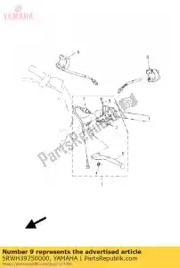 yamaha 5RWH39750000 interruptor, alça 2 - Lado inferior