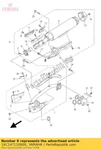 yamaha 1XC147110000 silenciador 1 - Lado inferior