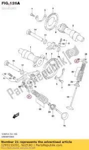 suzuki 1293133201 retenedor, válvula - Lado inferior