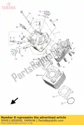 Tutaj możesz zamówić pokrywa, cylinder he od Yamaha , z numerem części 5HHE11850000: