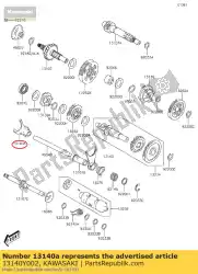 Qui puoi ordinare forcella-shift, lh da Kawasaki , con numero parte 13140Y002: