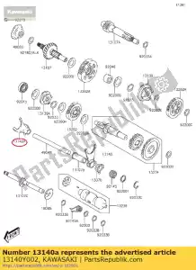 Kawasaki 13140Y002 forcella-shift, lh - Il fondo