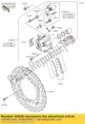 Aquí puede pedir pinza de pistón de Kawasaki , con el número de pieza 430481068: