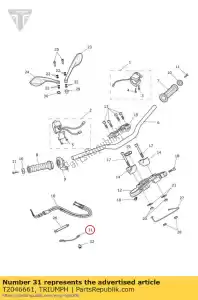 triumph T2046661 guia de fio - Lado inferior