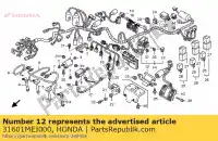 31601MEJ000, Honda, rimani, regola il raddrizzatore honda cb super four a  f sa cb1300f cb1300 1300 , Nuovo