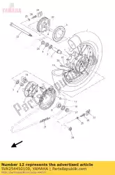 Here you can order the gear, driven (45t) from Yamaha, with part number 5VK254450100: