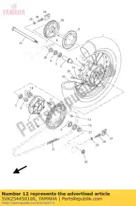 Yamaha 5VK254450100 gear, driven (45t) - Bottom side