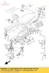 brandstoftank van Yamaha, met onderdeel nummer 1TPW24100105, bestel je hier online: