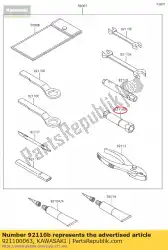 Ici, vous pouvez commander le clé à outils, boîte, 16 mm klx250saf auprès de Kawasaki , avec le numéro de pièce 921100063: