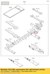 kawasaki 921100063 clé à outils, boîte, 16 mm klx250saf - La partie au fond