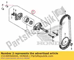 olie pomp assy van Honda, met onderdeel nummer 15100HS0A00, bestel je hier online: