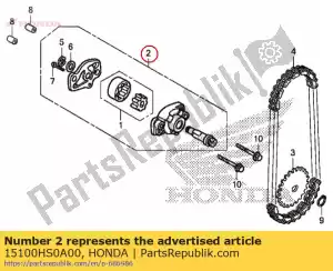 honda 15100HS0A00 olie pomp assy - Onderkant