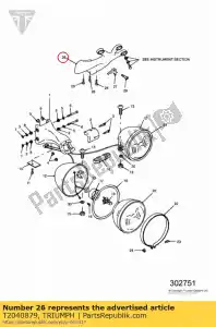 triumph T2040879 wspornik pomocniczy - Dół