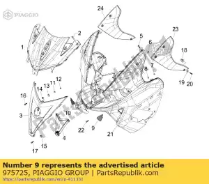 Piaggio Group 975725 grid - Bottom side