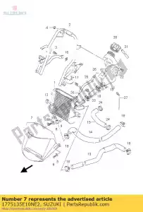 suzuki 1775135E10NE2 radiador de duto - Lado inferior