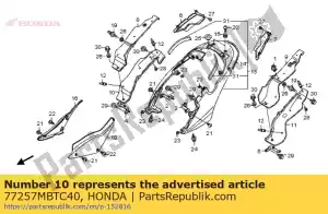 Honda 77257MBTC40 plaat, r hitte prot - Onderkant