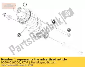 ktm 90604010000 shock absorber cpl. - Bottom side