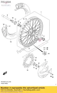 Suzuki 5473135G00 espaciador, frente hu - Lado inferior