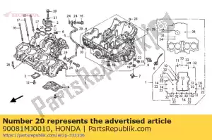 honda 90081MJ0010 bolt, flange, 9x45 - Bottom side