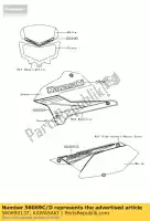 560690137, Kawasaki, modello, coperchio laterale, lh kawasaki klx  s t sf w klx250 250 , Nuovo