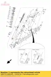 Ici, vous pouvez commander le tube, extérieur 1 gauche auprès de Yamaha , avec le numéro de pièce 5BRF31260000: