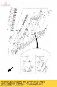 yamaha 5BRF31260000 tube, extérieur 1 gauche - La partie au fond