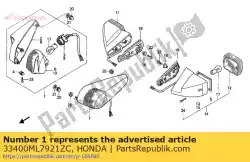 Here you can order the winker a*pb184mu* from Honda, with part number 33400ML7921ZC: