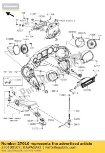 kawasaki 270100107 interruptor, lámpara secundaria vn1700b9f - Lado inferior