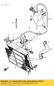 Suzuki 1784513700 tapa, depósito t - Lado inferior