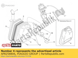 Aprilia AP8258806, Filtergehäusedeckel, OEM: Aprilia AP8258806