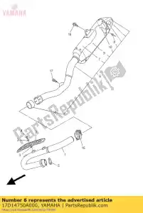 yamaha 17D14750A000 conjunto silenciador - Lado inferior