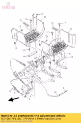 Aqui você pode pedir o cabo, controle 2 em Yamaha , com o número da peça 5GH2637F1100: