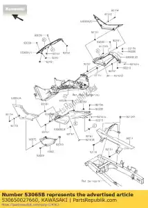 kawasaki 530650027660 cover seat,side,rh,m.s.b er250 - Bottom side