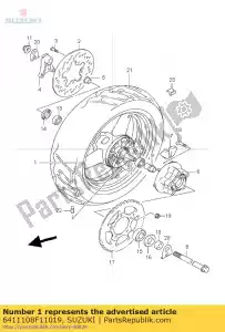 suzuki 6411108F11019 roue, rr, 17m / cx - La partie au fond