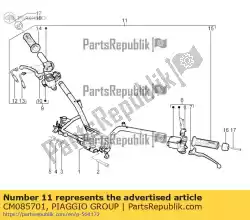 Here you can order the throttle control sleeve assembly from Piaggio Group, with part number CM085701: