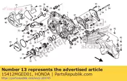 Aquí puede pedir elemento, filtro de aceite de Honda , con el número de pieza 15412MGED01: