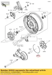 Qui puoi ordinare anello elastico, 220mm vn1600-a1 da Kawasaki , con numero parte 920330012: