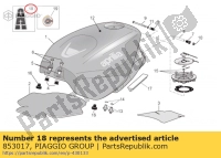 853017, Aprilia, decalcomania della protezione del serbatoio, Nuovo