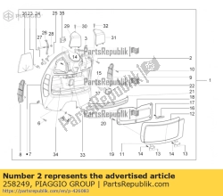 Aprilia 258249, Parafuso, OEM: Aprilia 258249