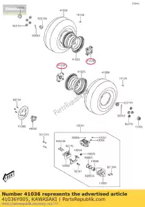 kawasaki 41036Y005 hub-assy,rr kvf300ccf - Bottom side