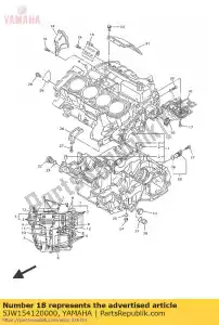 yamaha 5JW154120000 cubierta, bomba de aceite - Lado inferior